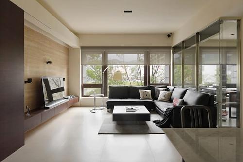 living room by 大荷室内装修设计工程有限公司